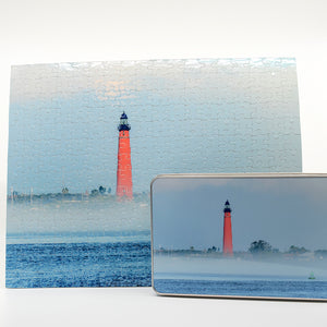 Ponce Inlet Lighthouse in the fog 252 piece glossy puzzle