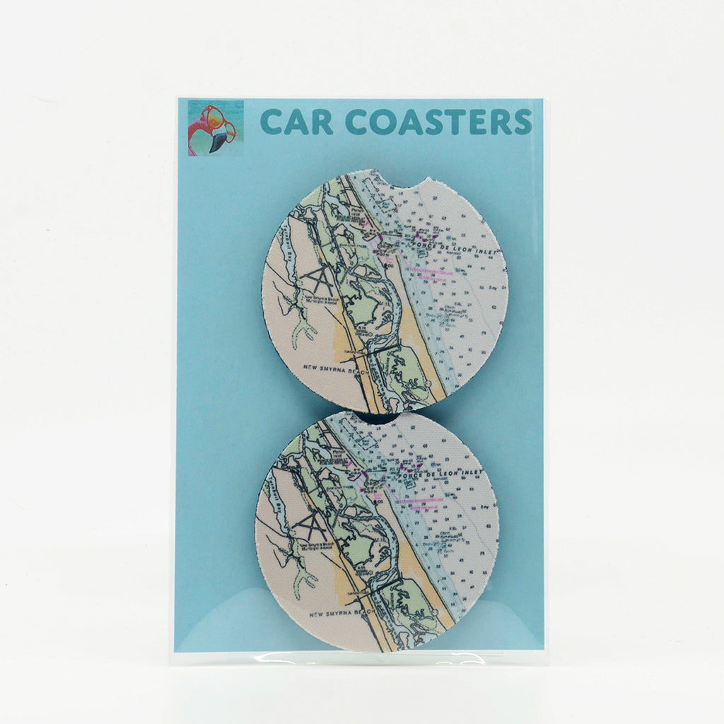NSB Chart rubber car coasters (set of 2)