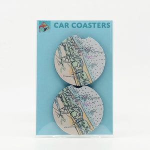 NSB Chart rubber car coasters (set of 2)