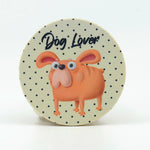 Dog Lover rubber home coaster