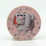 Funny Poodle rubber home coaster