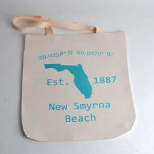 Tote Bag-State of Florida with location specific New Smyrna Beach