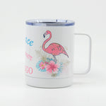 Embrace Your Inner Flamingo White Stainless Steel Mug