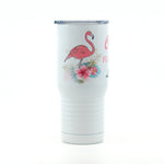 Crazy Flamingo Lady White Stainless Steel Tumbler 20 oz